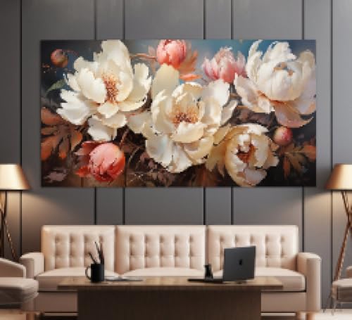 Images sur toile imprimées de pivoines 40x80 cadeau idéal pour maison