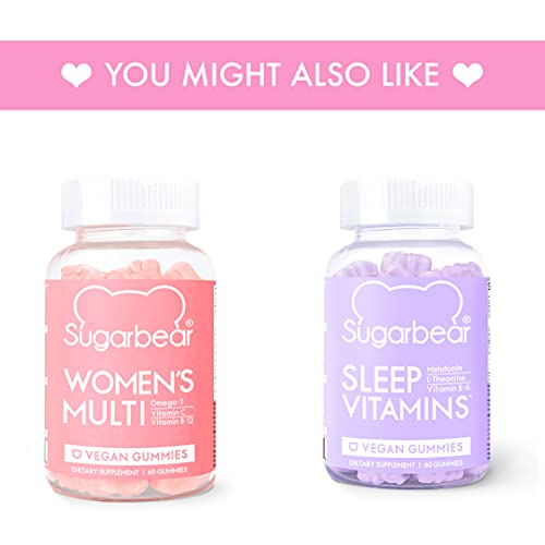 SugarBearHair Vitamins, Vegan Gummy Hair Vitamins with Biotin, Vitamin D, Vitamin B-12, Folic Acid, Vitamin A (1 Month Supply)