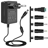 24V Netzteil 24 Volt 1.5A Netzteil 36W Ladegerät 24Vdc 1A 24W Transformator, für LED Streifen Licht Diffusor Massager Sound Bar Kinderroller, mit 5 DC Stecker.