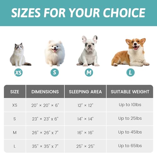 Cat Bed with Hooded Blanket, Round Fluffy Anti-Anxiety Pet Bed for Cats/Small Dogs, Cozy Donut Cuddler with Machine Washable Faux Fur & Anti-Slip Bottom(23"×23"×6",Cream) by COZY KISS - Image 2