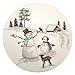 Melange 12-Piece 100% Dinnerware Set for 4 Christmas Collection-Snowman Shatter-Proof and Chip-Resistant Melamine Dinner Plate, Salad Plate & Soup Bowl (4 Each), 10.5