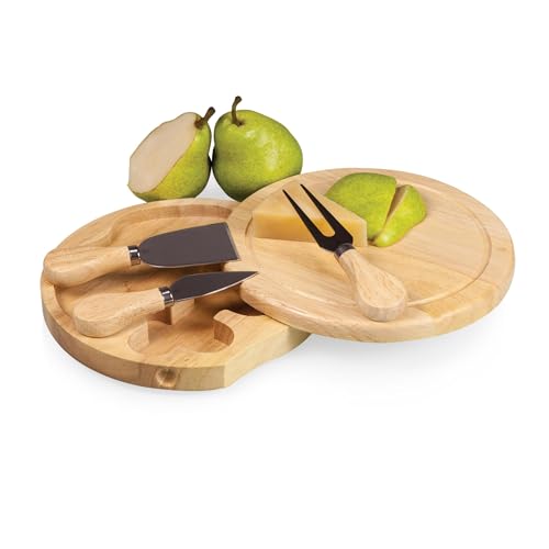 PICNIC TIME Faca de queijo Brie Circo, charcutaria, tábua de madeira, 19 cm de diâmetro - conjunto d