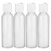 MoYo Natural Labs 2 oz Travel Bottles, TSA Approved Empty Travel Containers with Disc Caps, BPA Free HDPE Plastic Squeezable Toiletry/Cosmetic Bottle (Pack of 4, HDPE Translucent White)