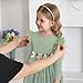 Toddler Girl Tulle Dress Fall Ruffle Long Sleeve Baby Girl Fashion Casual Dresses(Green,3t)