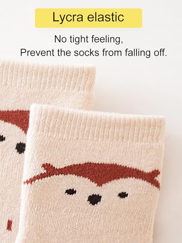 Baby Toddler Non-skid Socks Warm Thick Anti Skid Slipper Crew Socks for Girl Boy Newborn Infant 5 Pairs3