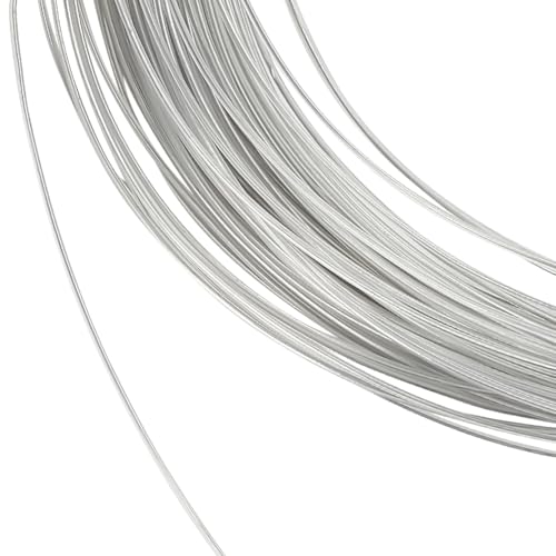 GOMAKERER 1 rollo de alambre metálico de 20 m, 1 mm de alambre de aluminio plateado, alambre de metal flexible para modelar sombreros con teja, creación de joyas, cuentas florales