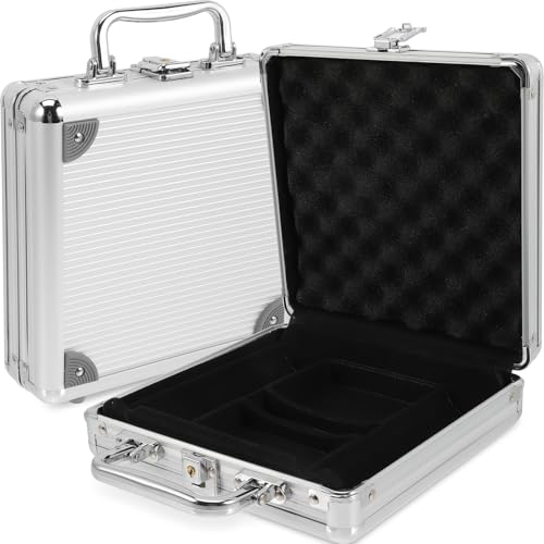 Étui de transport pour jetons poker MERRYHAPY en aluminium robuste