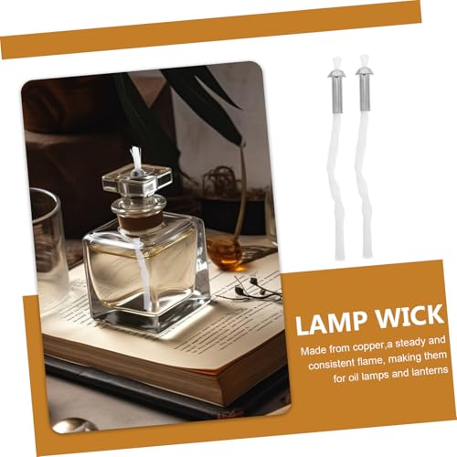 6 mechas para lámpara de aceite con soporte de tubo de hierro miniatura 6