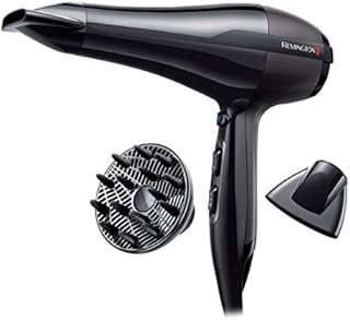 Remington suszarka do włosów z jonizacją, 3 ust. nagrzewania 2 ust. nawiewu, koncentrator i dyfuzor, zimny nawiew, uchwyt do zawieszenia, silnik AC, moc 2300W, czarna, Pro-Air AC5999