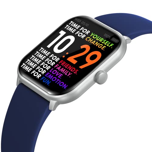Ice-Watch - ICE smart Silver Navy - Silbergraue Smartwatch für Herren/Unisex mit Silikonarmband - 021412 (1,85") – Ansicht 3