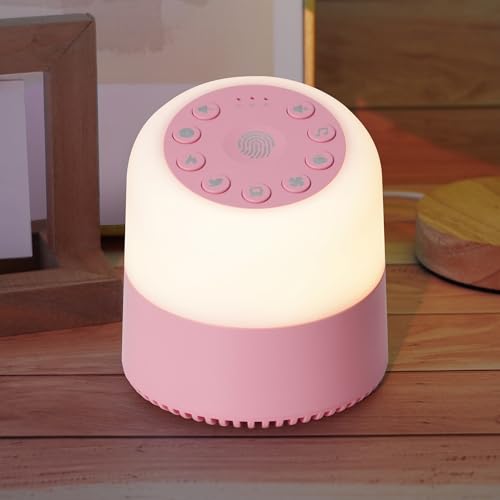 Image of MRSCOZ White Noise Machine with 32 Soothing Sounds, 9 Colors Night Lights, Auto-Off Timer, Adjustable Volume, Sleep Sound Machine for Babys, Kids, Adults