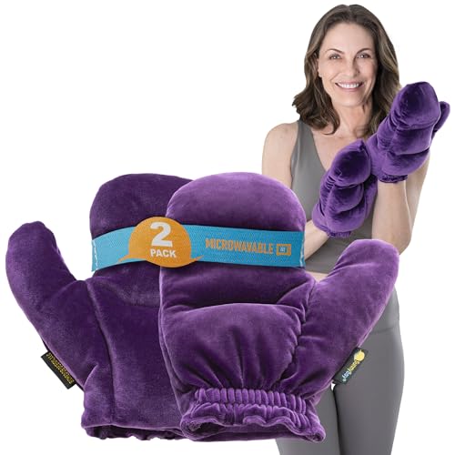 SunnyBay Microwavable Heated Hand Warmer Gloves for Women and Men,
