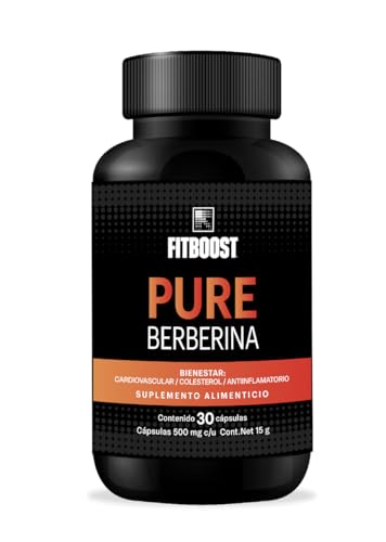 Productos Para Quemar Grasa, Pure Berberina FitBoost Berberina 1 Mes Suministro 30 Cápsulas