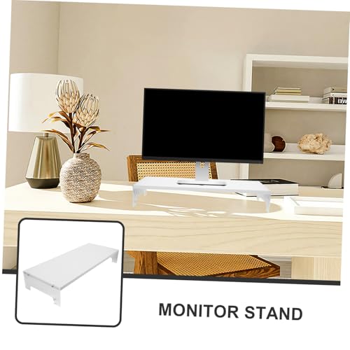 Gain de place bureau avec ce support écran acrylique blanc stable