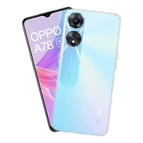 Image of Amazon Brand- Solimo Mobile Cover for Oppo A78 5G (Soft & Shockproof Back Case with inbuilt Cushioned Edges), Transparent