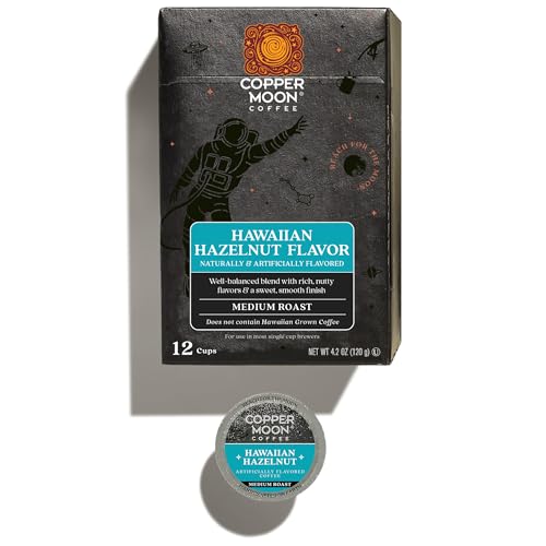 Image of Copper Moon Single Serve Coffee Pods for Keurig K Cup Brewers (Hawaiian Hazelnut - Medium Roast) 12 Count
