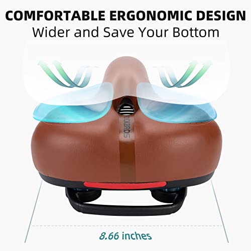 image for ROCKBROS Bike Seat for Men Women Comfort Wide Gel Bike Seat Replacemen