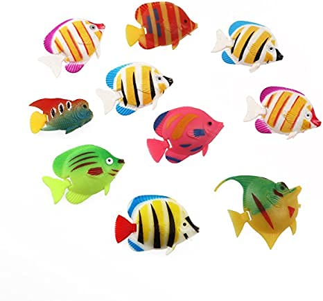 SN Aquatic Artificial Ornamental Decorative Plastic Floating Moving Fishes for Aquarium Fish Tank Random Color and Pattern (Pack of 10) (B09HPSXY7D) Amazon Price History, Amazon Price Tracker