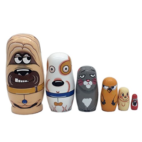 ULTNICE rosyjskie lalki Nesting Dolls 6-częściowy zestaw kolorowych zabawek