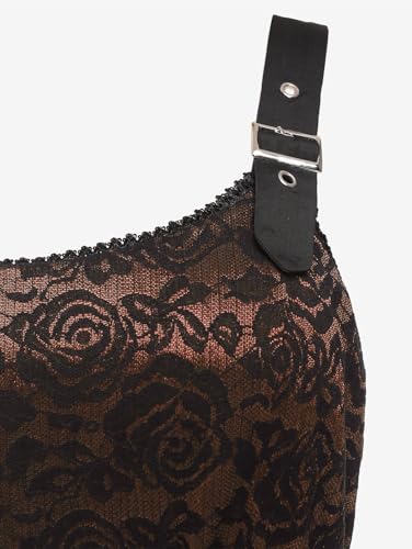 Image of Rosegal Women Plus Size Retro Lace Belt Party Cocktail Dress