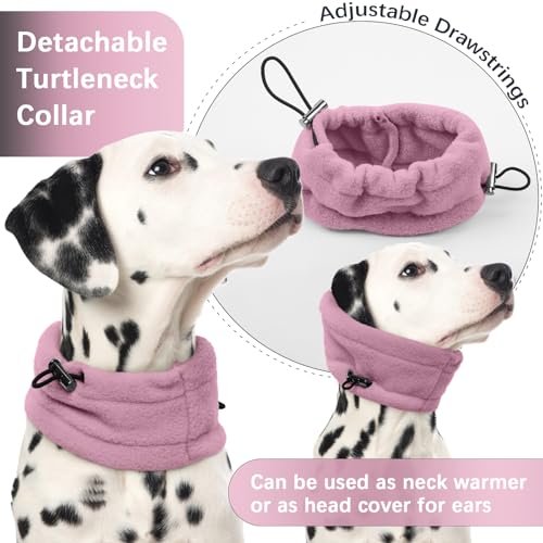 Hundepullover XL, Hundejacke Fleece Hundemantel für Mittlere Hunde, Onesie Hundeoverall Mit Beinen, Hunter Anzug (Rosa, XL)