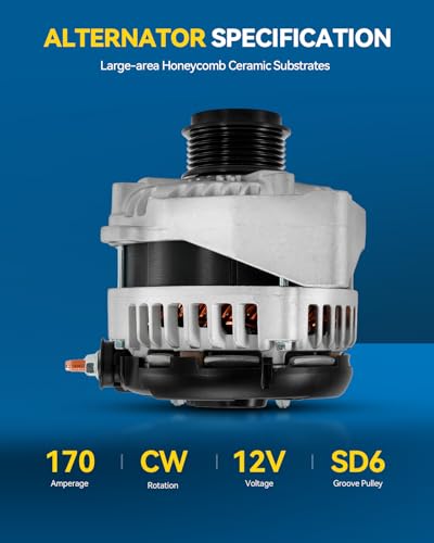 Image of PHILTOP New 14009N 170A Alternator Compatible with 2014-2018 Silverado 1500, 2014-2018 Sierra 1500, 2015-2019 Tahoe, 2015-2019 Yukon, 2015-2018 Suburban, 2015-2018 Yukon XL, 2015-2019 Escalade