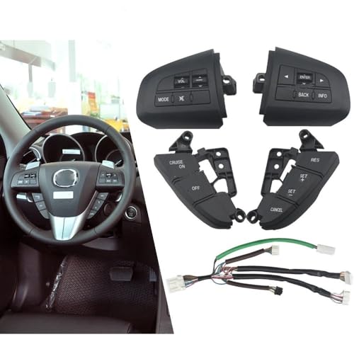 Interrupteur de commande au volant pour Mazda CX5 2012 commutateur de remplacement noir ABS - 4