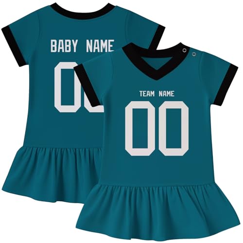 Image of KREDE Baby Clothes Unisex Bodysuit Jersey Style Custom Name Number for Baby Boys
