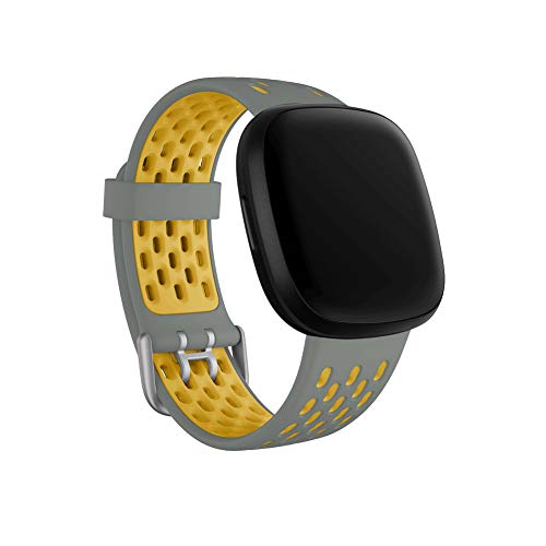 Seleek poh Fitbit Versa 3 / Versa 4 / Sense/Sense 2Ή VR ߉\ NVbNANZT[ Xgoh tBbglXXgbv fB[X Y (LAO[+CG[)
