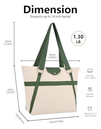 Image of Tote Bag for Women, Lightweight Handbag Bags, Shoulder Hobo Bag for Daily, Travel, School, Teacher