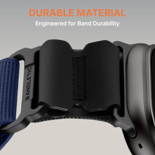 Image of Bandletic Compatible with Apple Watch Bands for Men Women, Wide Tactical Stretchy Nylon Soft Sport Solo Loop for iWatch 49mm(Ultra 3 /2 /1),46mm(11 /10),45mm(9 /8 /7),44mm(SE3 /SE2 /SE /6 /5 /4),42mm(3 /2 /1)