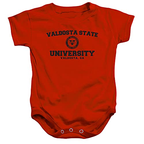 Valdosta State University Official Circle Logo Unisex Infant Snap Suit for Baby,Red, 24 Months
