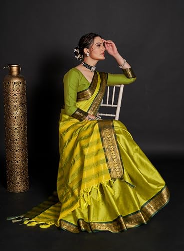 Image of Avantika Fashion Women's Woven Cotton Silk Art Silk Banarasi Saree With Blouse Piece