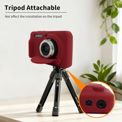 Funda para cámara Kodak PIXPRO FZ55 de silicona roja miniatura 6
