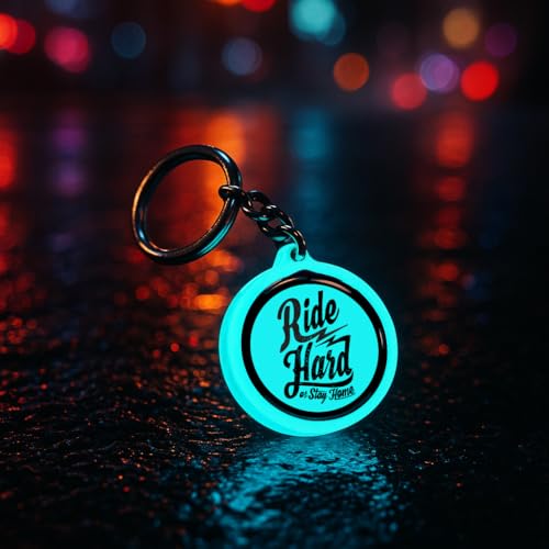 Image of Mi Glow Store Glow in Dark Keychain for Bike Men | Gift for Man | Bike Accessories | Charges in Light Glows in Dark | Key chain for Bike