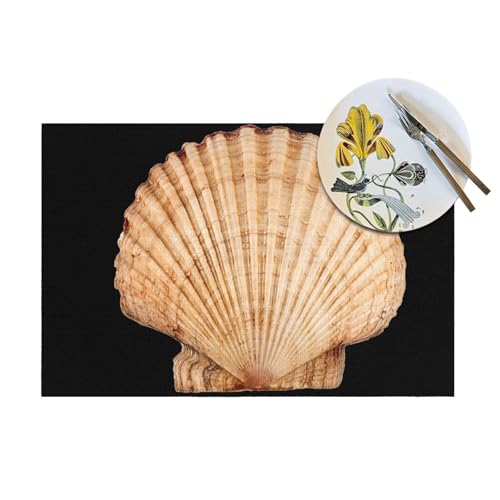 Set de table extérieur motif coquillage pour repas de jardin et terrasse