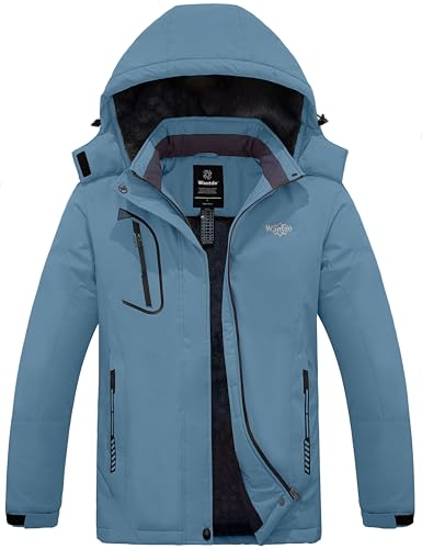 Image of Wantdo Women's Mountain Waterproof Ski Jacket Windproof Rain Jacket Winter Warm Hooded Coat