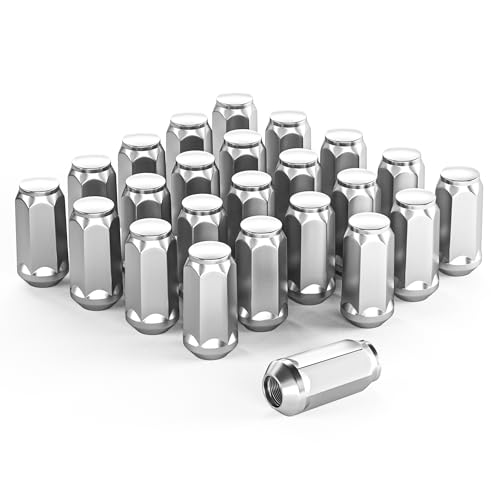 Image of Richeer 24 Pcs M14x2 One-Piece Chrome Aftermarket Wheel Lug Nuts, 1.75 inch -Conical Seat-19mm Hex for 2004-2014 F150, 2003-2014 Expedition, Lincoln Navigator
