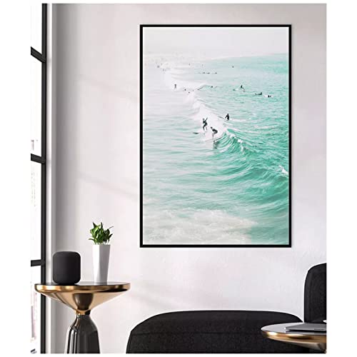 Poster Nature Toile Décoration Tropicale Peinture Image Décorative Feuille De Mer Salon