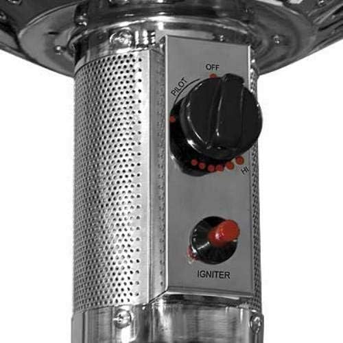 review GS4400SS Floor Standing 41,000 BTU Propane Powered Patio Heater With Push Button Ignition, Stainless Steel