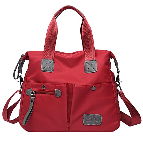 YouNuo Women's Multi-Pocket Tote Bag - Stylish Nylon Shoulder Bag for Nurses and Everyday Use