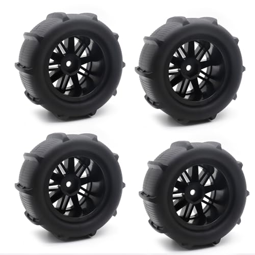 4PCS 12mm Hex Snow/Sand/Mud Off-Road RC Buggy Paddle Tires, 1/14 1/16 RC Wheels, Upgrade Parts Compatible with Wltoys 144010, SCY 16101 Pro, 16102 Pro, MJX 14210, 16209 RC Car Truck