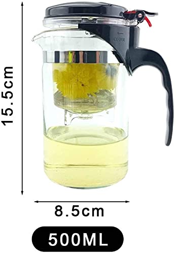 Bule de chá com infusor Resistente ao calor Bule de vidro com filtro Bule de café Puer Kettle Pot Bu