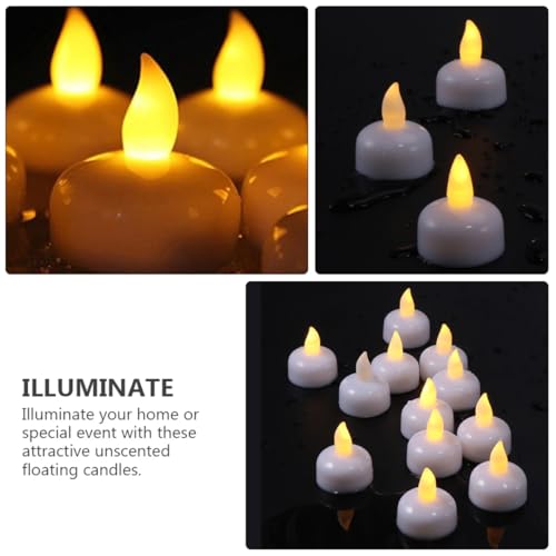 Velas LED flotantes para decorar bodas y estanques con luz cálida 4