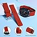 WOCCI 21mm Silicone Watch Band, Quick Release Rubber Replacement Strap with Black Stainless Steel Buckle (Christmas Red)