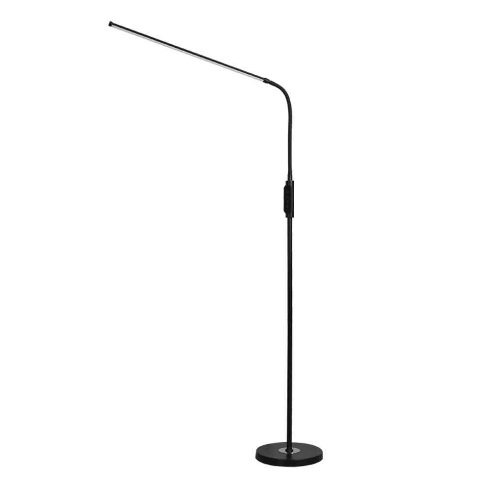 Lampada Da Terra A LED O'Bright Ray Regolabile E Dimmerabile - Collo D'oca Flessibile, Nichel Spazzolato - 3