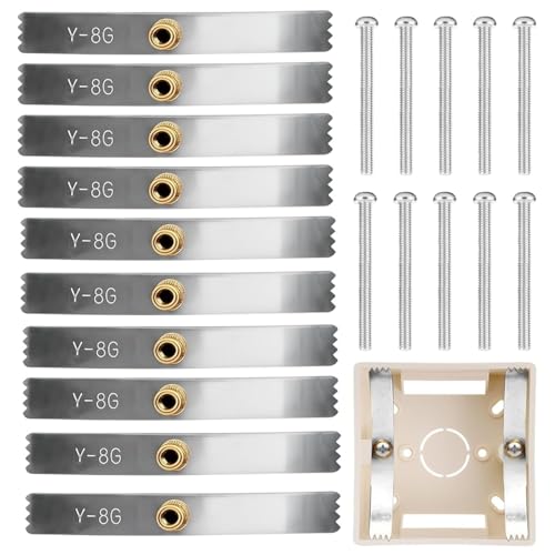 Back Box Repair Clip Kit 10PCS 86 Type - Professional Heavy Duty Wall Socket Fixing Tool with Adjustable Support Rods & Screw Hooks for Secure Electrical Outlet Maintenance & DIY Repairs