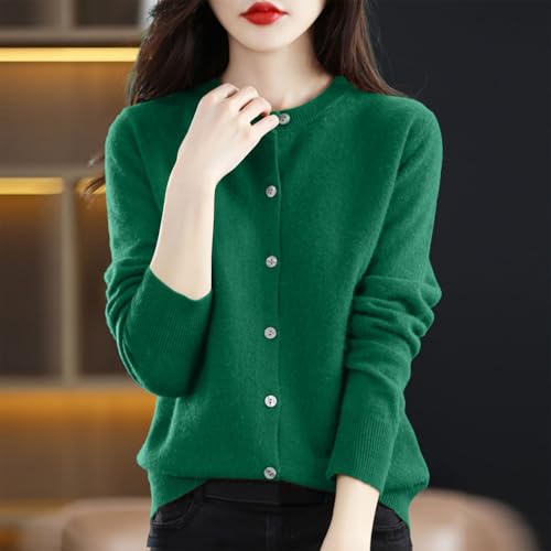 Women's Ribbed Knit Cardigan Soft Sweater Jackets Crew Neck Long Sleeve Button Down Open Front Knitted Coat Outerwear2
