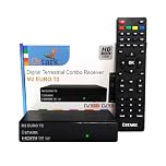 Ostark Euro T2 Terrestrial Receiver TNT TDT2 FTA DVB-T2 DVB-C, H.265 HEVC Full HD PVR, Dual USB/LNB for Two TVs, Scart and HDMI Coaxial