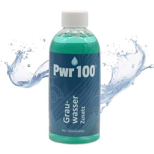 PWR100 GRAUWASSER-ZUSATZ | Geruch entfernen statt überdecken, in Tank und Leitung vom Wohnwagen/Wohnmobil. Mikrobiologisch. Verträglich mit Allen Materialien und biologisch abbaubar.